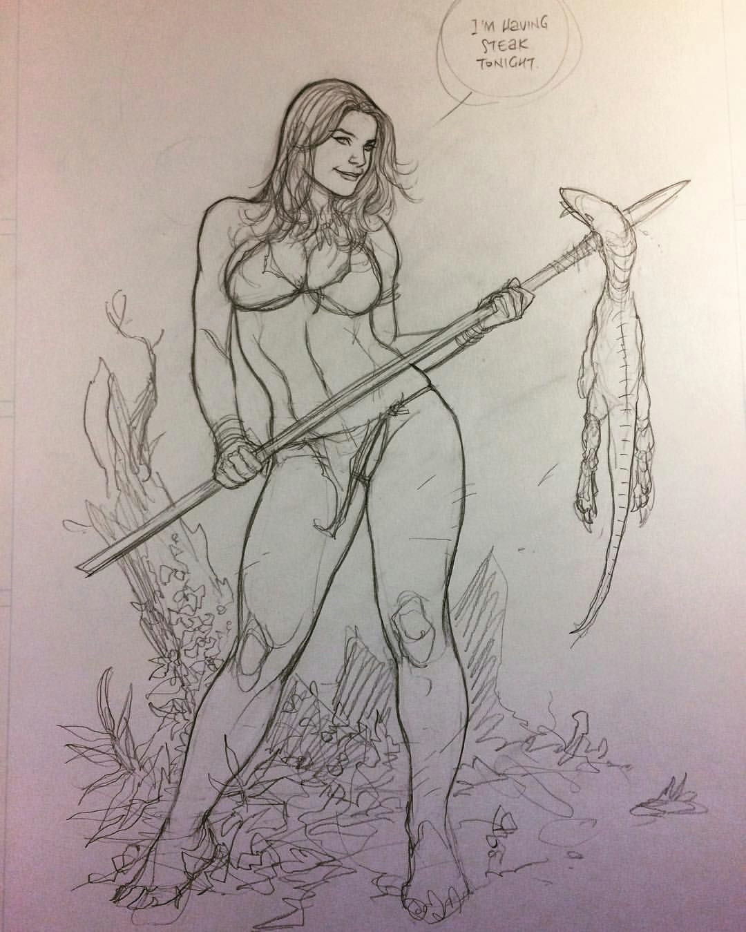 Drawing A Cartoon Queen Jungle Girl by Frank Cho Frank Cho Frank Cho Sketches Comic Art