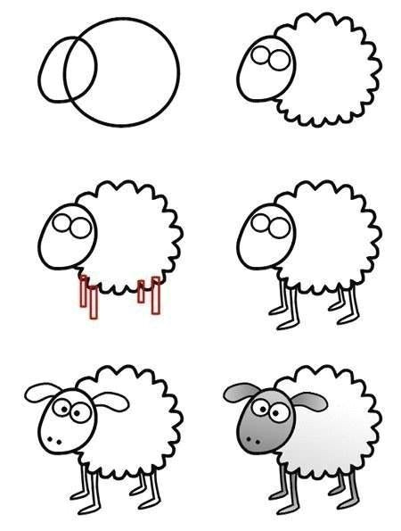 Drawing A Cartoon Sheep Pin by Colette Jenkins On Drawing Ideas Drawings Cartoon Drawings