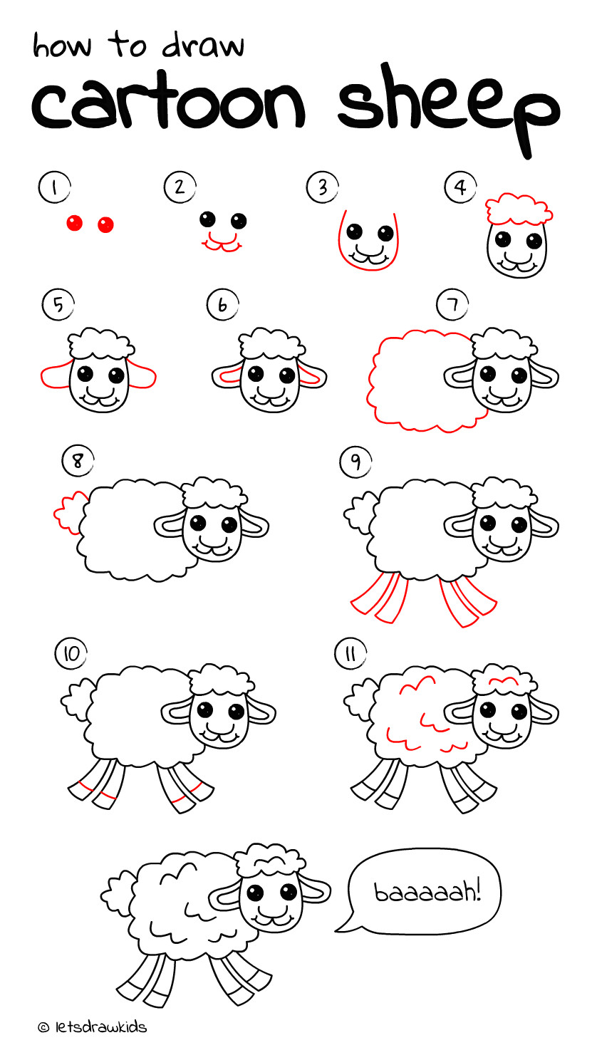 Drawing A Cartoon Sheep Pin by Nafas On Drawings Drawings Cartoon Drawings Easy Drawings