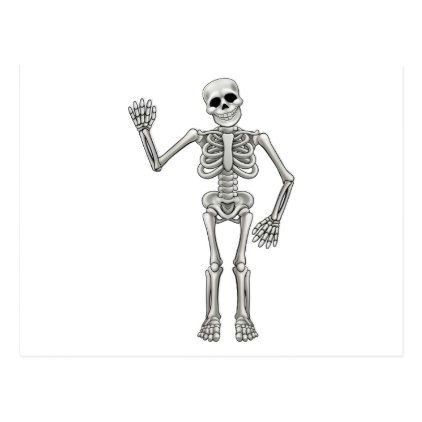 Drawing A Cartoon Skeleton Cartoon Skeleton Postcard Pinterest Skeletons Cartoon and