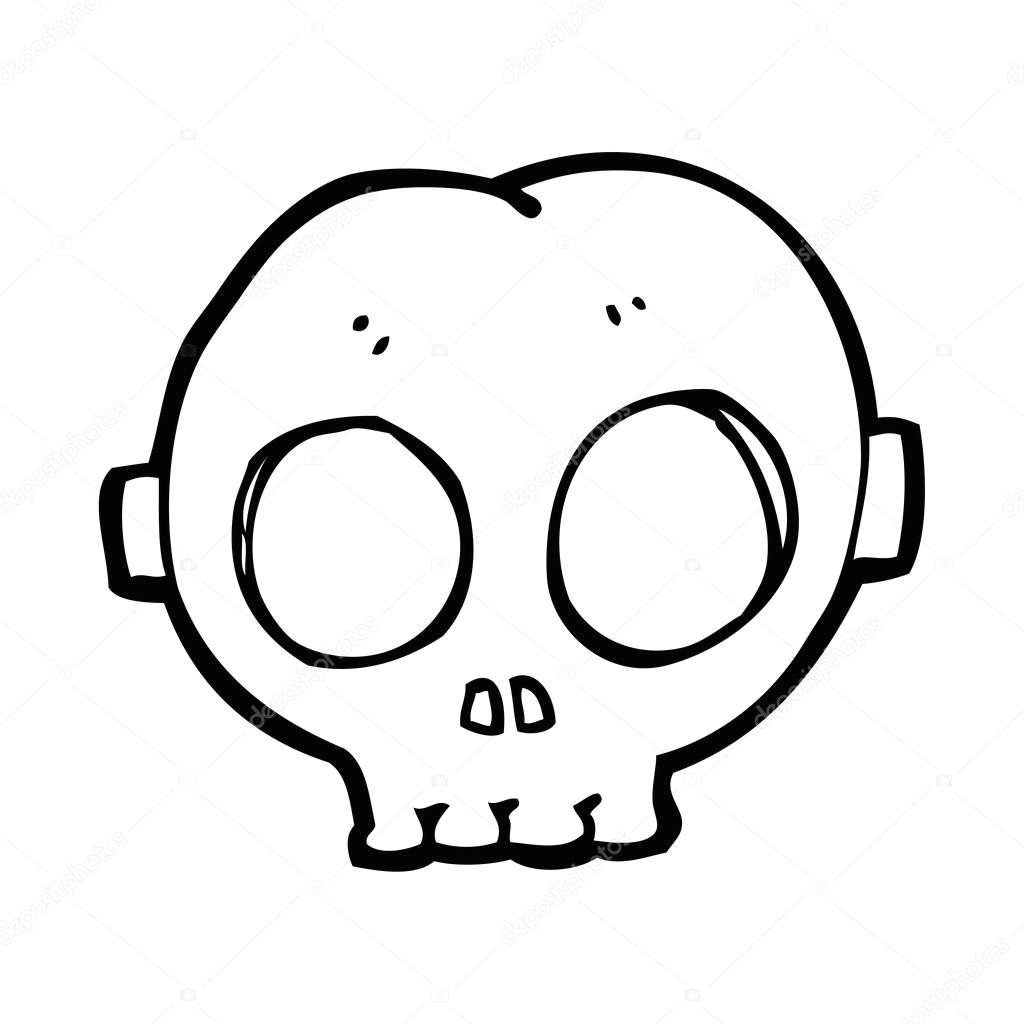 Drawing A Cartoon Skull Cartoon Halloween Skull Maske Stockvektor A C Lineartestpilot 38421015