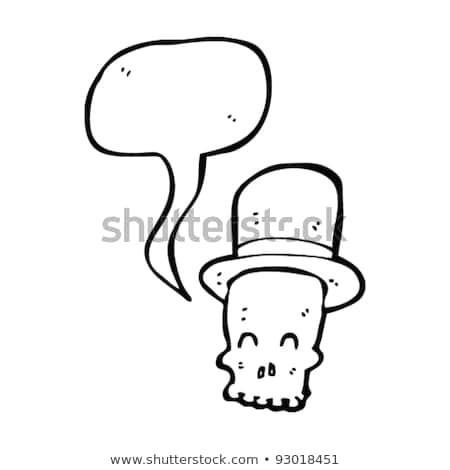 Drawing A Cartoon Skull top Hat Skull Cartoon Stock Vector Royalty Free 93018451