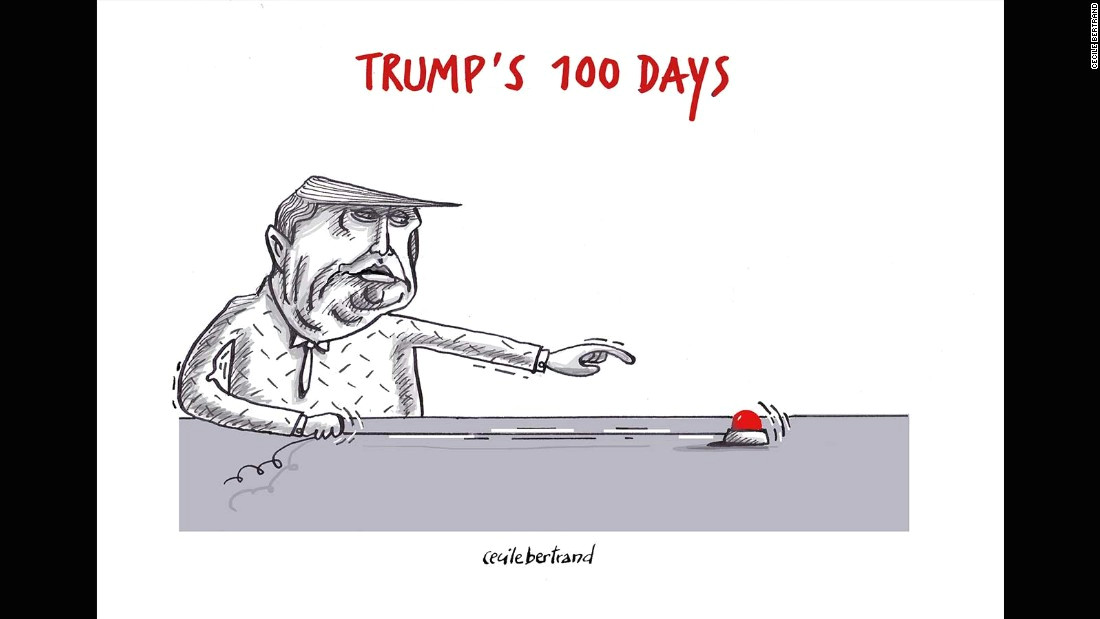 Drawing A Cartoon Strip Trump at 100 Days Cartoon Views From Around the World