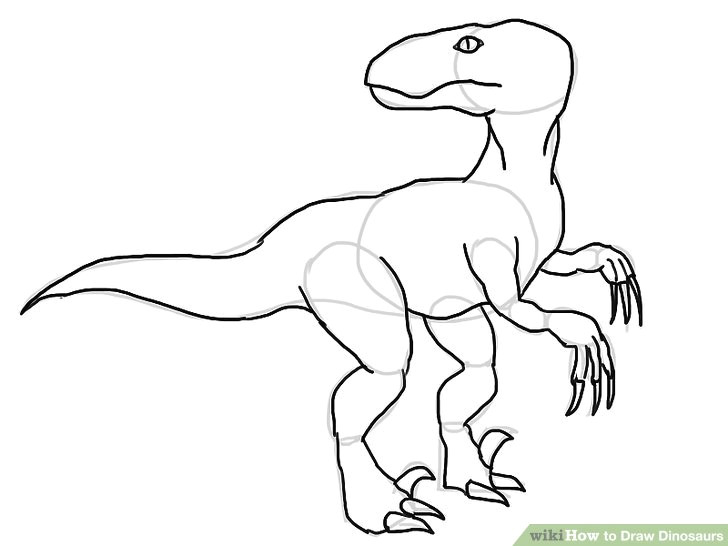 Drawing A Cartoon T-rex 5 Ways to Draw Dinosaurs Wikihow