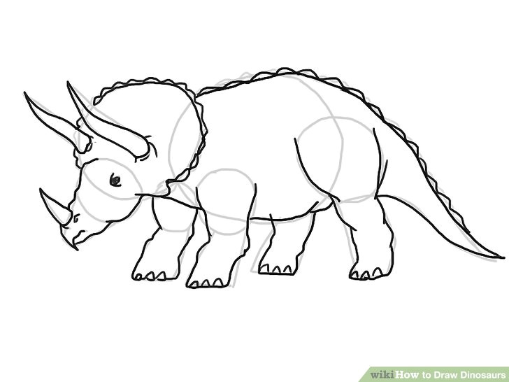 Drawing A Cartoon T-rex 5 Ways to Draw Dinosaurs Wikihow