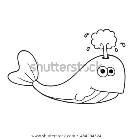 Drawing A Cartoon Whale Freehand Drawn Black White Cartoon Whale Stock Vektorgrafik