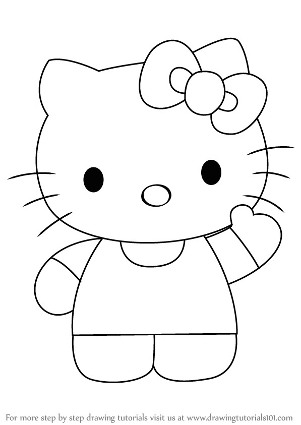 Drawing A Cartoon Wreath How to Draw Hello Kitty Drawingtutorials101 Com Hello Kitty