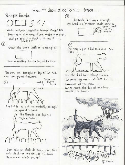 Drawing A Circle Around A Cat How to Draw Worksheets for the Young Artist September 2011