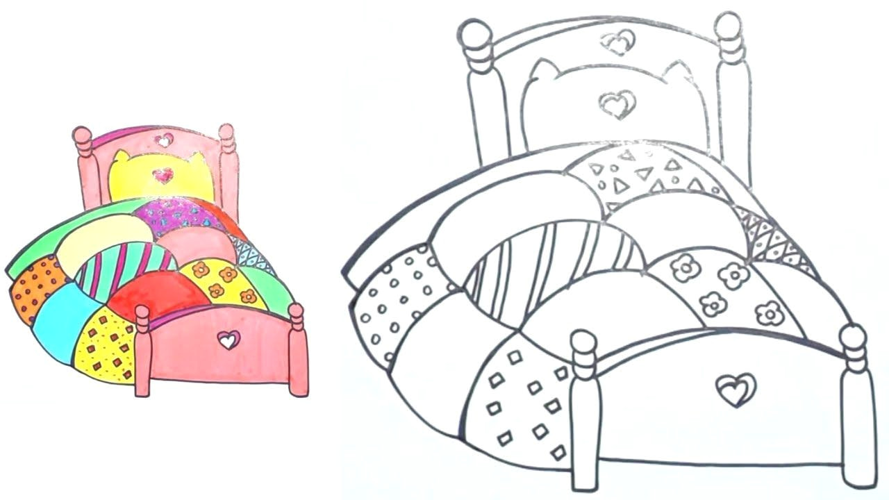 Drawing A Dog Rhyme How to Draw Bed for Kids Drawing and Colouring Video Tutorials
