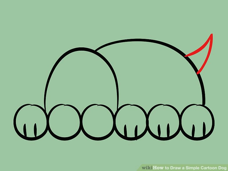 Drawing A Dog Using Circles How to Draw A Simple Cartoon Dog 11 Steps with Pictures