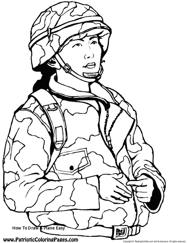 Drawing A Easy Person How to Draw A Plane Easy Army Coloring Pages sol R Coloring Pages
