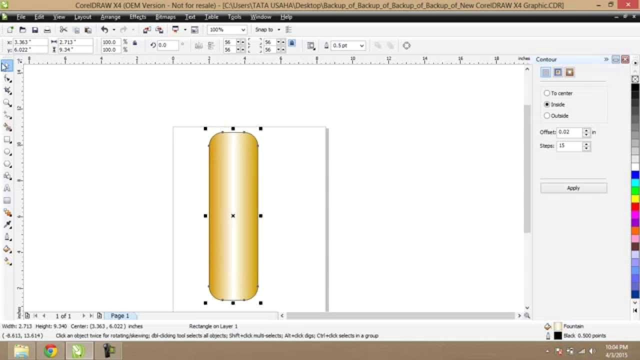 Drawing A Heart In Coreldraw How to Make Gold Plated Colors In Corel Draw Youtube