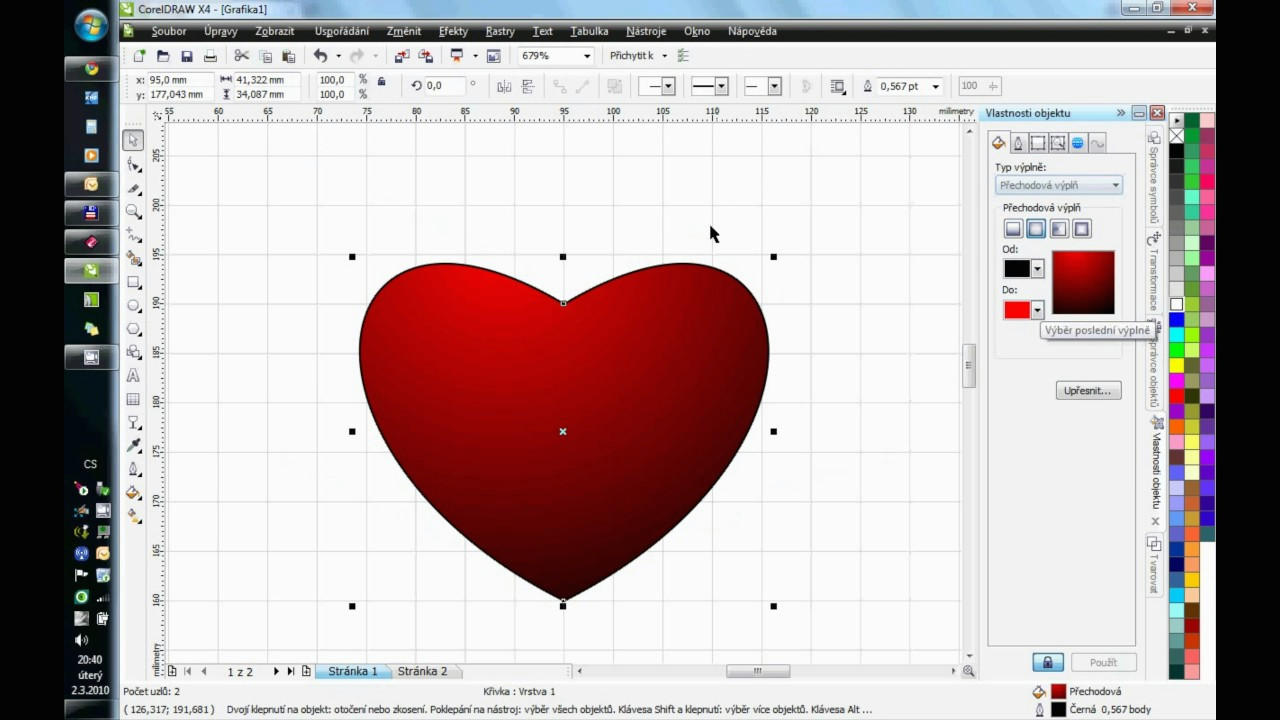 Drawing A Heart In Coreldraw Jak Nakreslit Srdce Corel Draw A Eska Komentaa Youtube