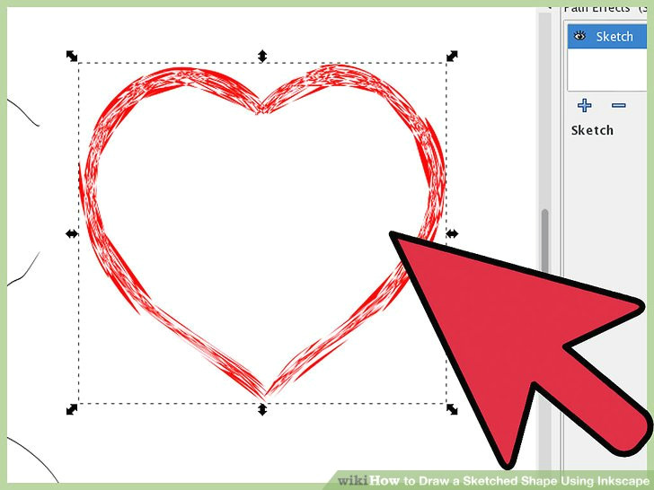 Drawing A Heart In Inkscape How to Draw A Sketched Shape Using Inkscape with Pictures