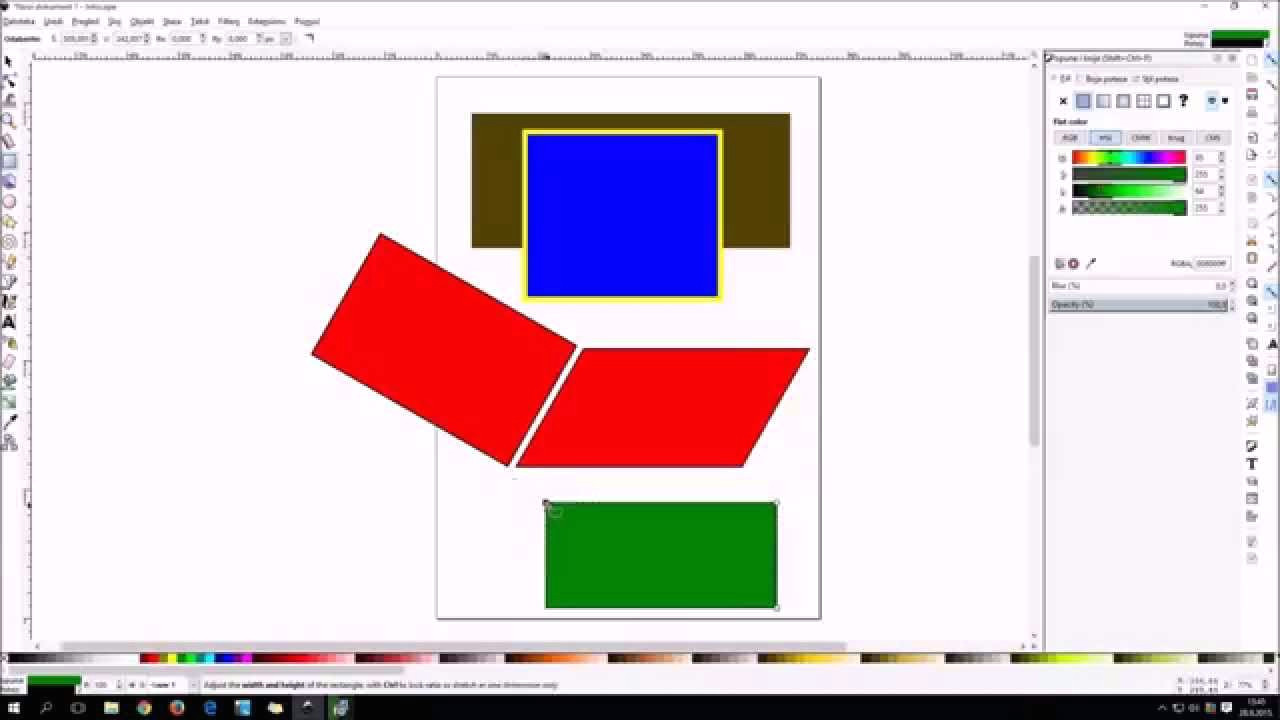 Drawing A Heart In Inkscape Inkscape Crtanje Pravokutnika Youtube