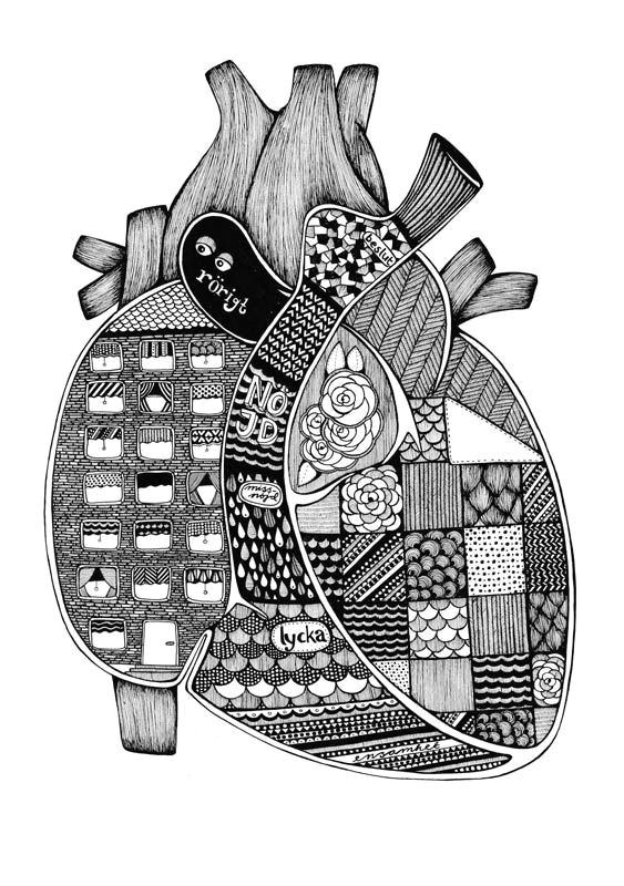 Drawing A Heart On Illustrator Anatomical Heart Illustration by tovelisa Corazon Anatomical