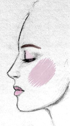 Drawing A Heart On Your Face Drawing Side Profile Girl Sketch Inspiration Drawings Art Art