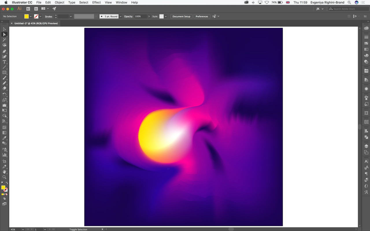 Drawing A Heart Shape In Illustrator Create Abstract Gradient Graphics with the Mesh tool In Adobe