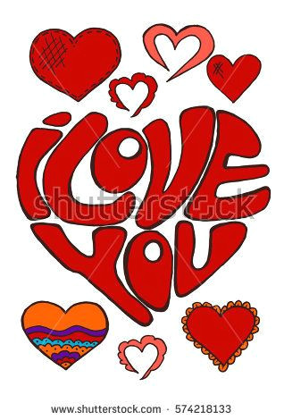 Drawing A Heart Symbol Sketch Stickers Pins Doodle Elements Heart Hand Drawing Love