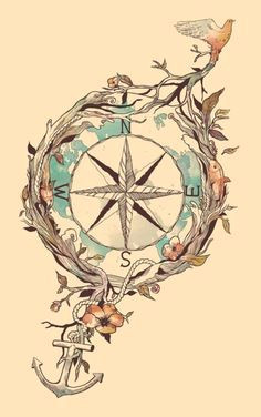 Drawing A Heart with A Compass Whimsical Compass Tattoo Google Search Tat Pinterest Tattoos