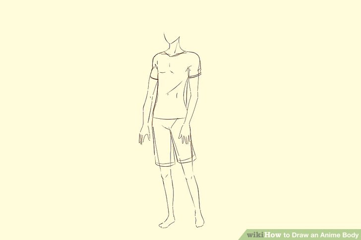 Drawing A Male Anime Body 5 Ways to Draw An Anime Body Wikihow