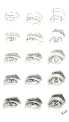 Drawing A Male Eye Pin by the Three Doors Of Artistic Design On Eyes and Noses