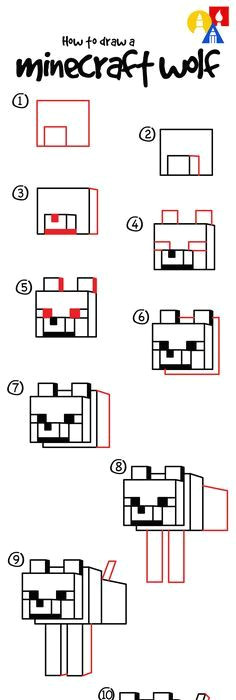 Drawing A Minecraft Wolf 12 Best Minecraft Wolf Images Minecraft Wolf Bad Wolf Minecraft