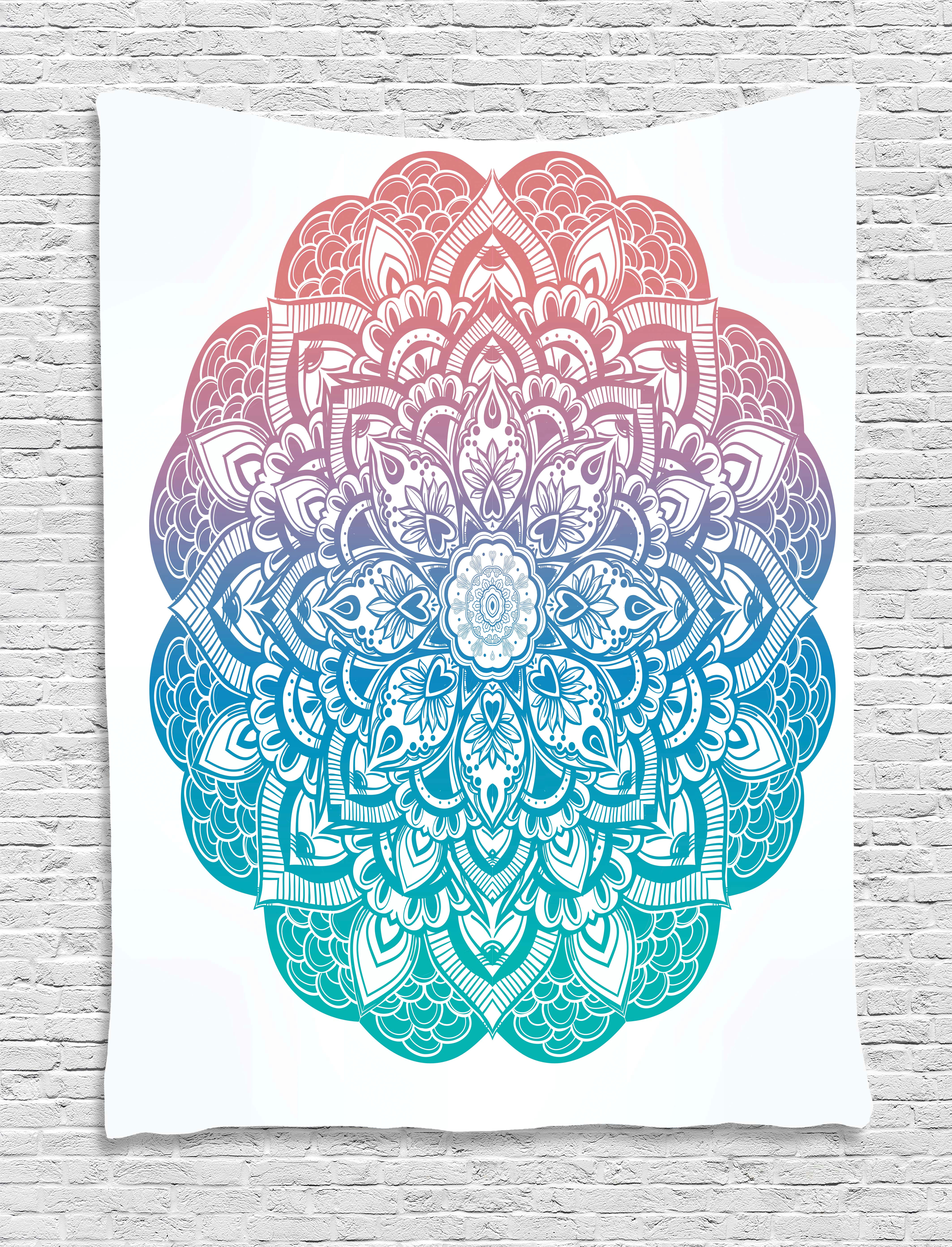 Drawing A Mystic Rose Yoga Tapestry Boho Gypsy Mandala In Pastel Colors Mystic Floral