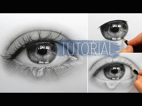 Drawing A Real Eye Timelapse Drawing Shading A Realistic Eye and Teardrop with