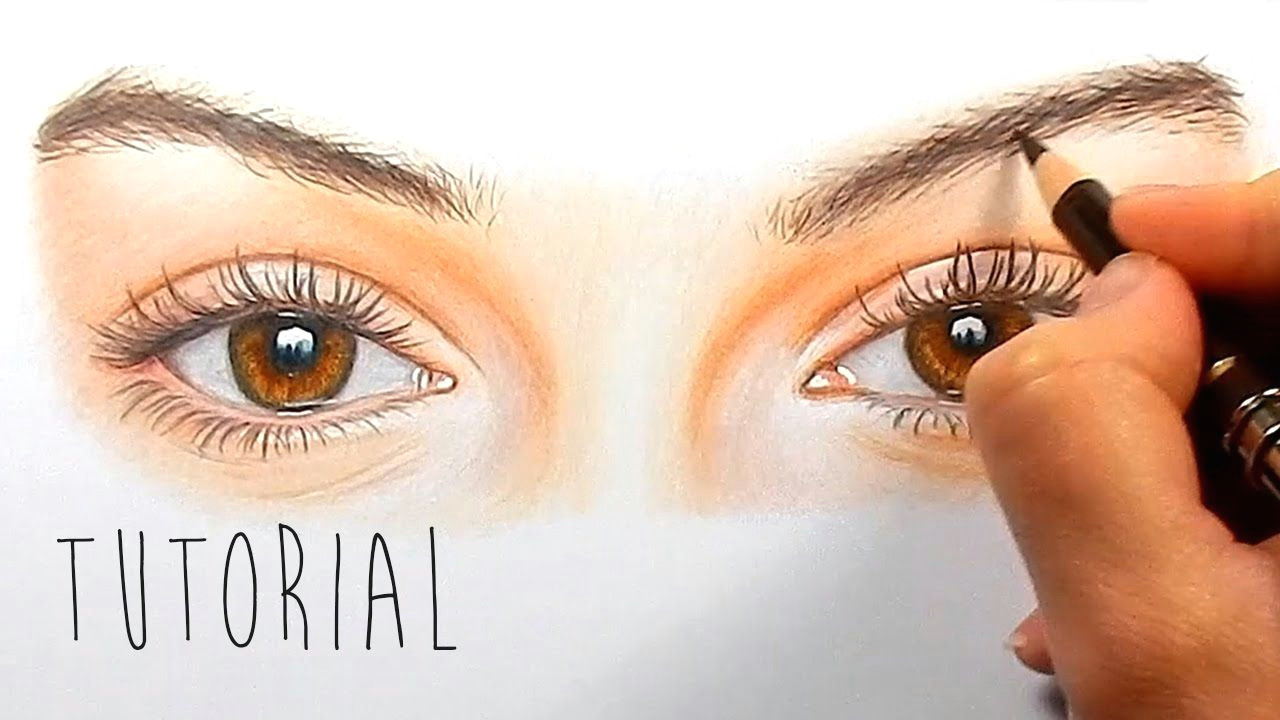 Drawing A Real Eye Tutorial How to Draw Color Realistic Eyes with Colored Pencils
