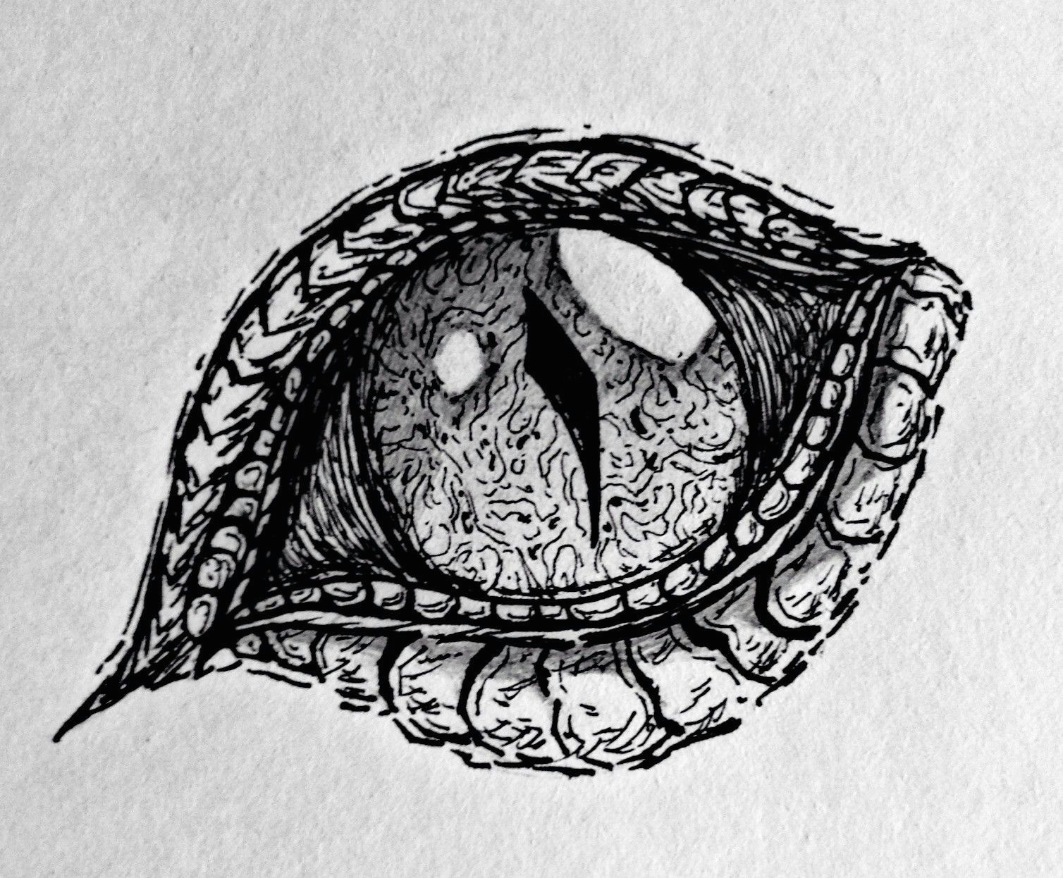 Drawing A Realistic Cat Eye Polar Pen Drawing Drawings Pencil Drawings Dragon Eye Drawing