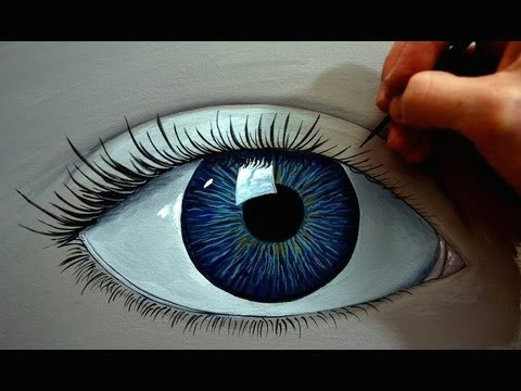 Drawing A Realistic Eye Youtube How to Paint A Realistic Eye Using Acrylics Youtube