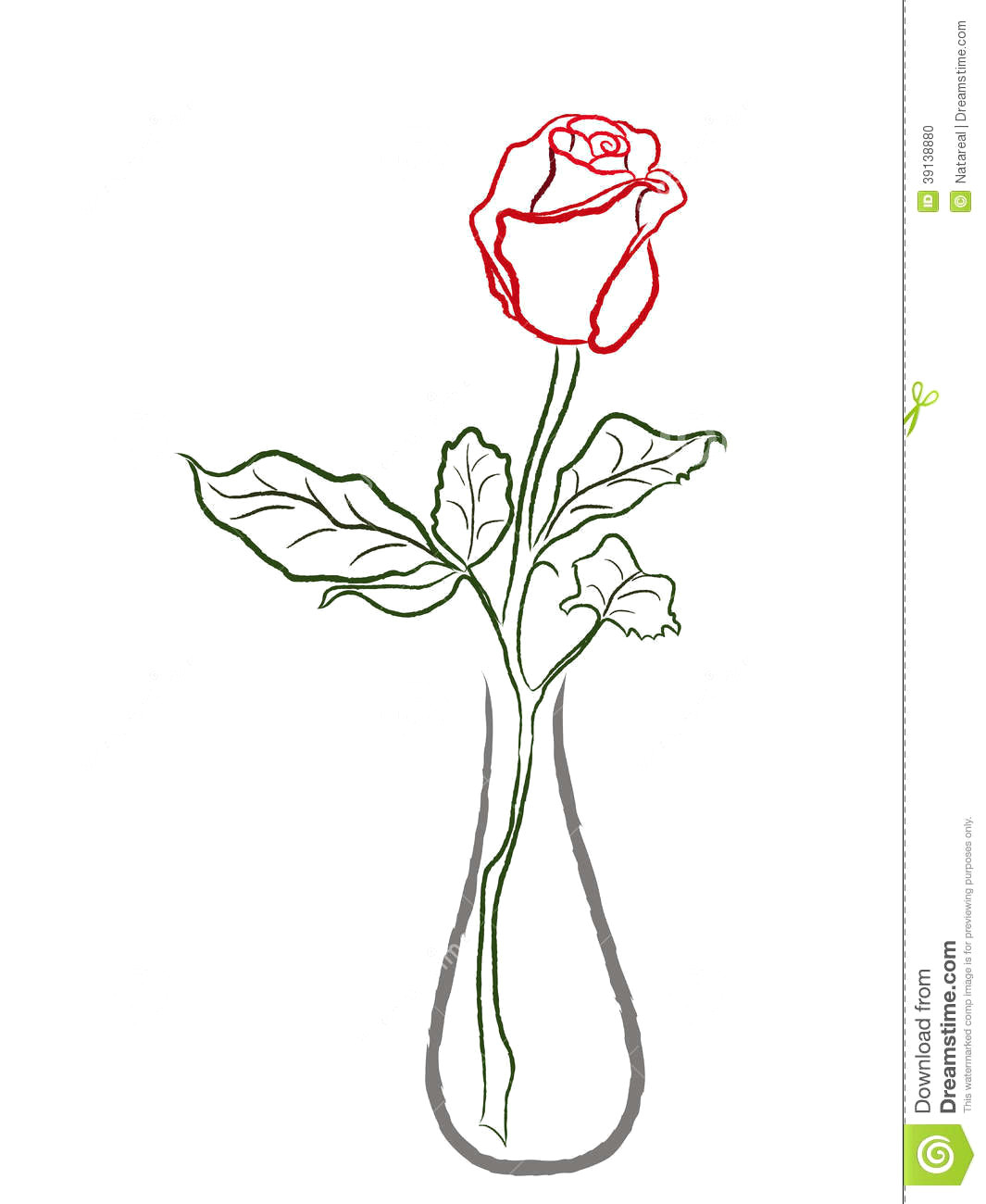 Drawing A Red Rose Roses Pictures to Draw New Drawn Vase Red Rose 3h Vases How to Draw