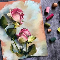 Drawing A Rose with Oil Pastels Oil Pastel Paintings Oil Pastels Flower Valentine Rose Eric