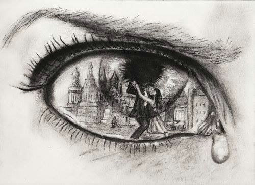 Drawing A Sad Eye Pin by Rachel Stevens On Red and Black Drawings Art Art Drawings