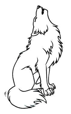 Drawing A Simple Wolf Wolf Outline to Be Zentangled Art Class In 2019 Wolf Tattoos