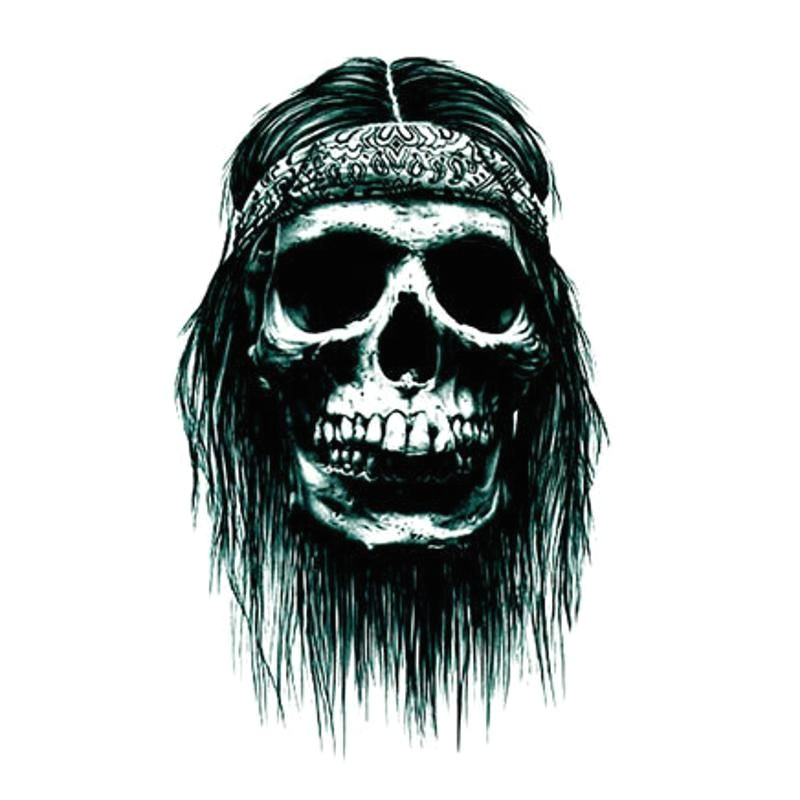 Drawing A Skull and Crossbones 10pcs Halloween 3d Cartoon Skull Terror Tattoo Sticker Crossbones