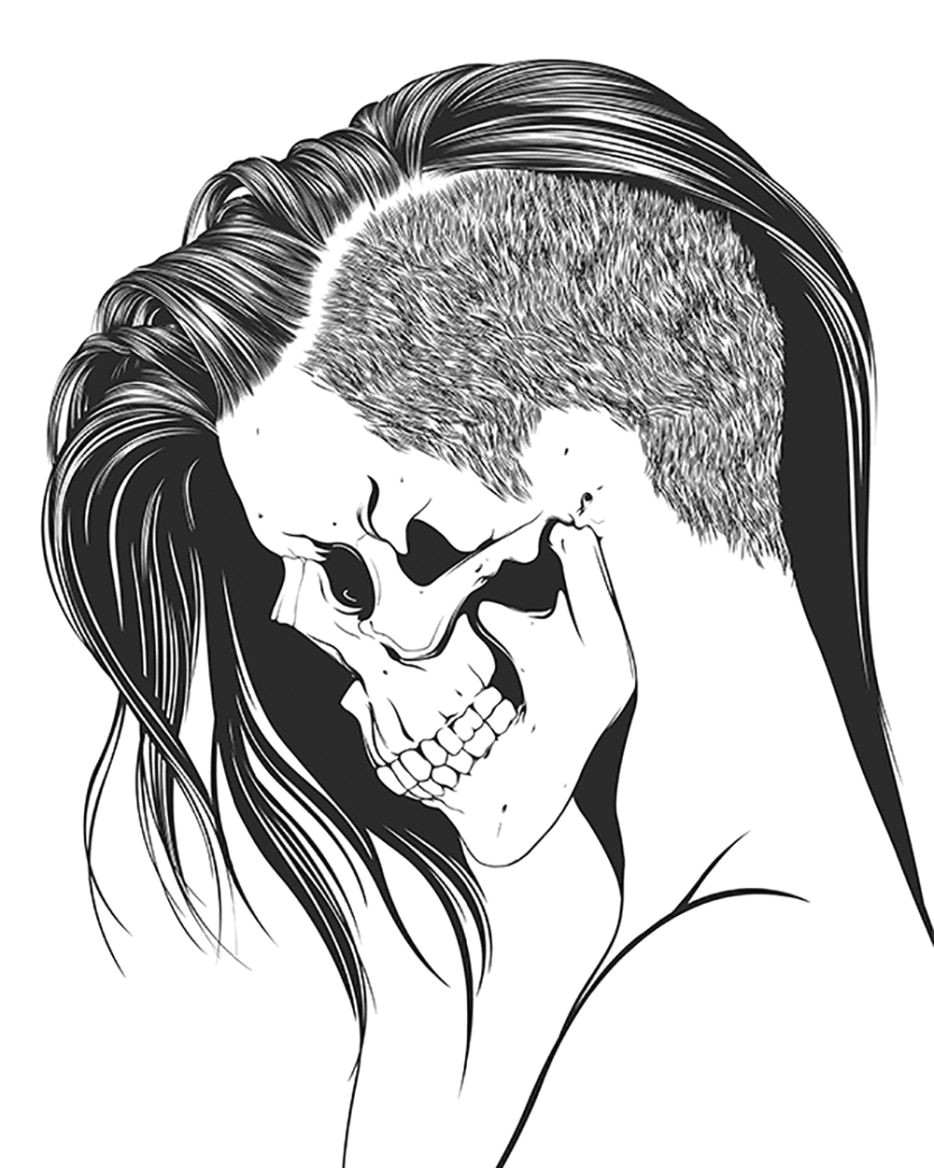 Drawing A Skull Face Skull Girls 2 by Gerrel Saunders Skulls Skull Art Drawings Art