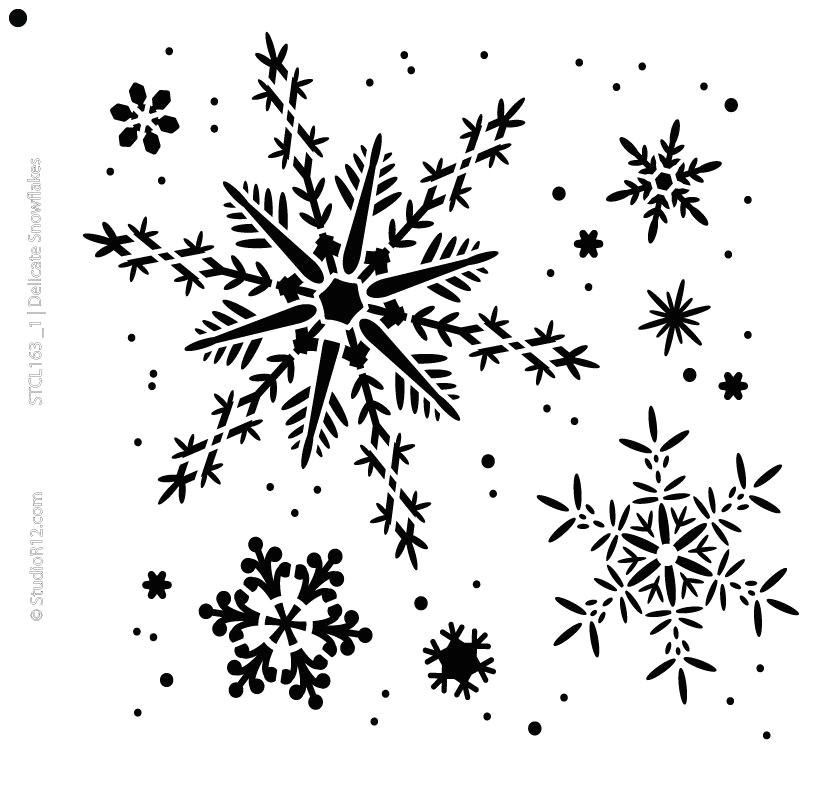 Drawing A Snowflake Delicate Snowflakes Stencil 6 5 X 6 Christmas Crafts