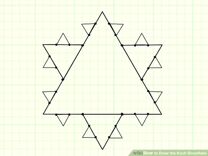 Drawing A Snowflake How to Draw the Koch Snowflake 7 Steps with Pictures Wikihow