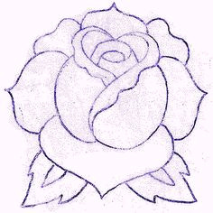 Drawing A Traditional Rose 24 Best Traditional Rose Tattoo Outline Images Traditional Rose