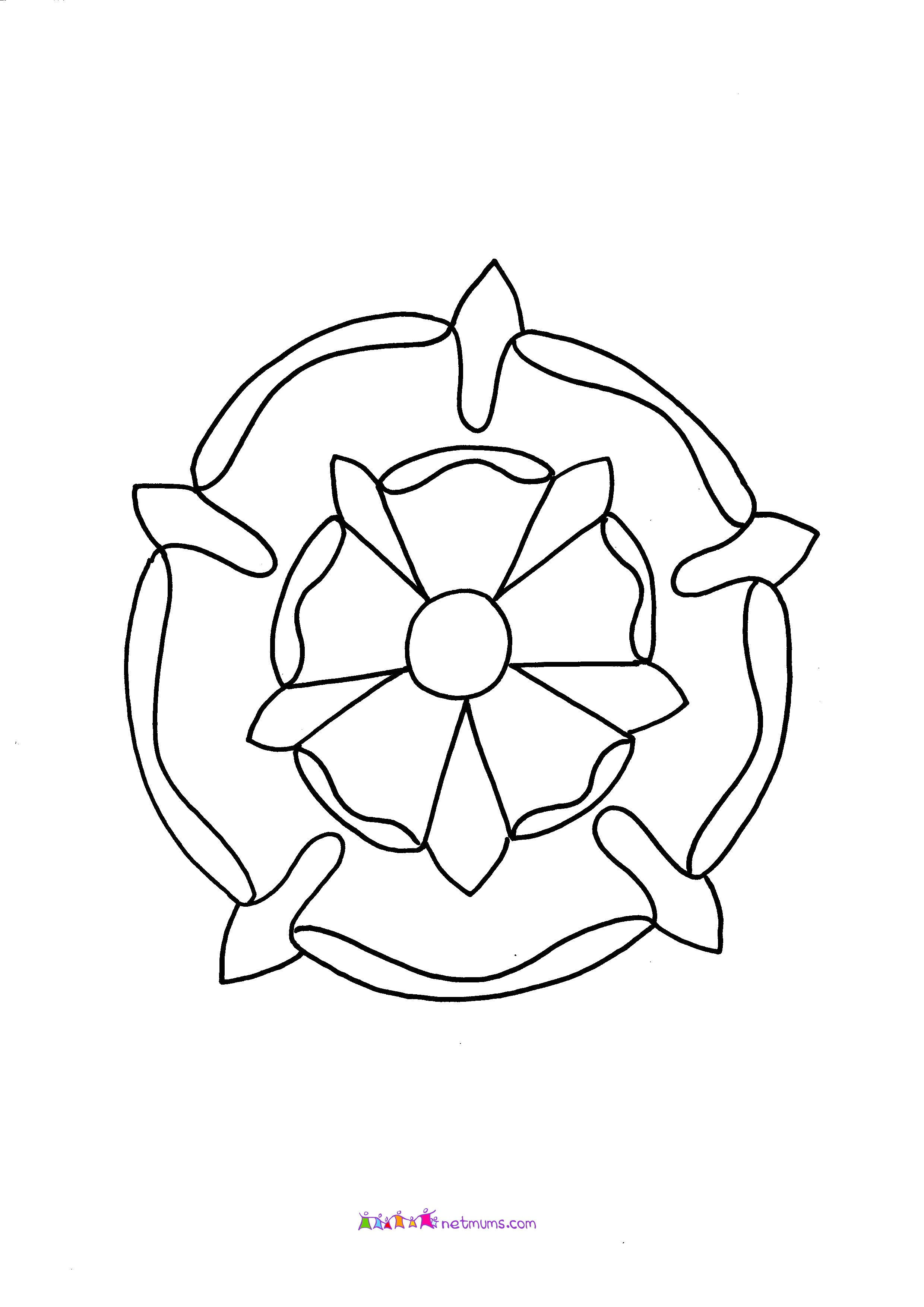 Drawing A Tudor Rose Tudor Rose Colouring P Term 1 Henry Viii Project St Georges