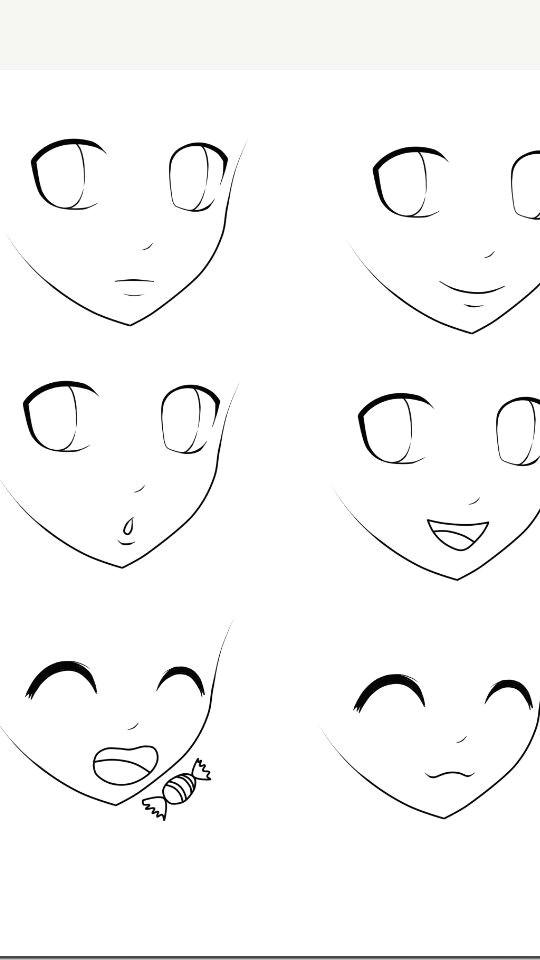 Drawing An Anime Nose Basic Anime Expressions Art Guides References Drawings