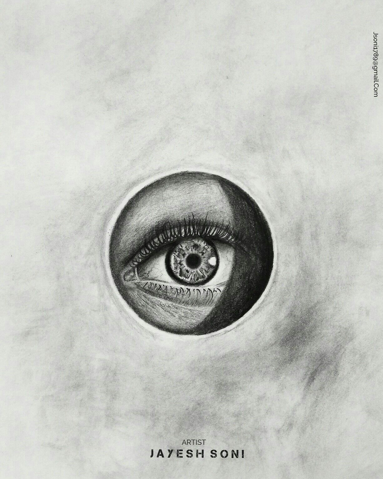 Drawing An Eye In Charcoal Title Realistic Eye Medium Charcoal Size A4 Art by Jayesh