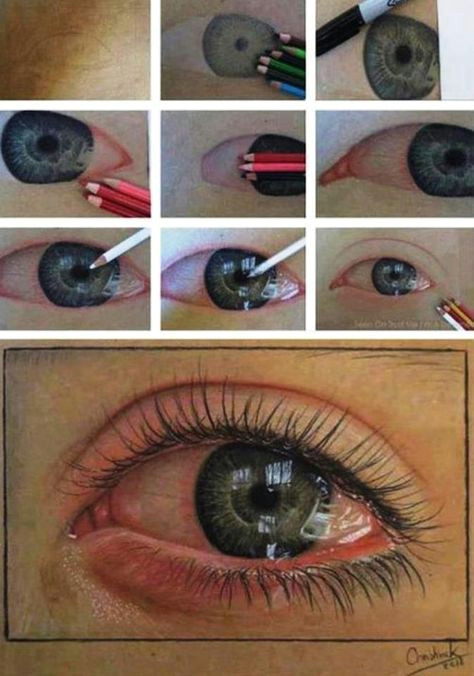 Drawing An Eye In Colored Pencil An Ultra Realistic Eye Drawn Using Just Pencils Inspiring Art