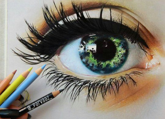 Drawing An Eye In Colored Pencil Talent Art In 2018 Pinterest Drawings Pencil Drawings and Art