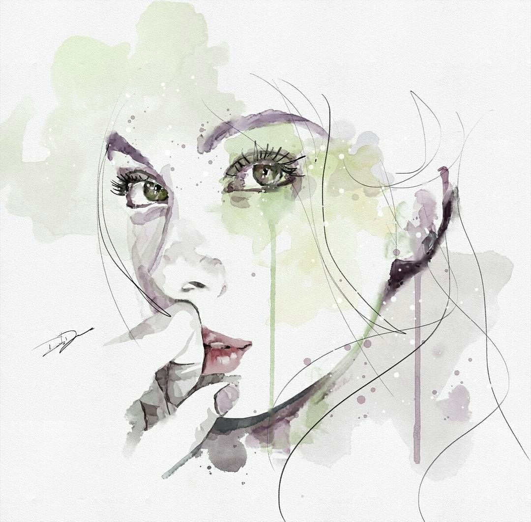 Drawing An Eye In Illustrator Professional Artist Illustrator Portraiture In Watercolor Mixed