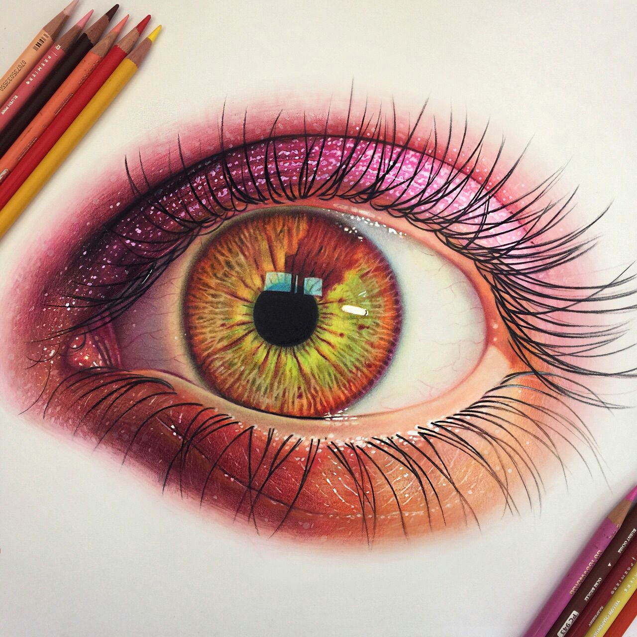 Drawing An Eye Realistically with Colored Pencils 25 Stunning and Realistic Color Pencil Drawings by Morgan Davidson