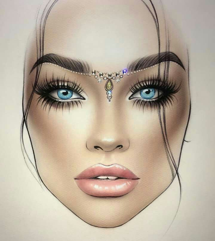 Drawing An Eye with Makeup Pin by Moonstar On Makeup Art Makeup Face Charts Makeup Art