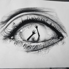 Drawing An Eye with Only One Pencil Incredibly Drawn Eye with A Hand Coming Out Of It Smarty Arty Art